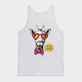 Hipster Giraffe Tank Top